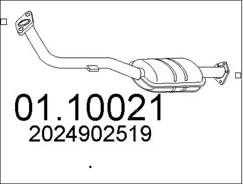 изпускателна тръба MTS 01.10021