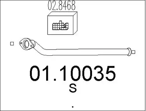 изпускателна тръба MTS 01.10035