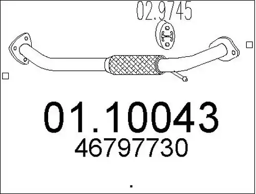 изпускателна тръба MTS 01.10043