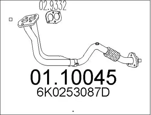 изпускателна тръба MTS 01.10045