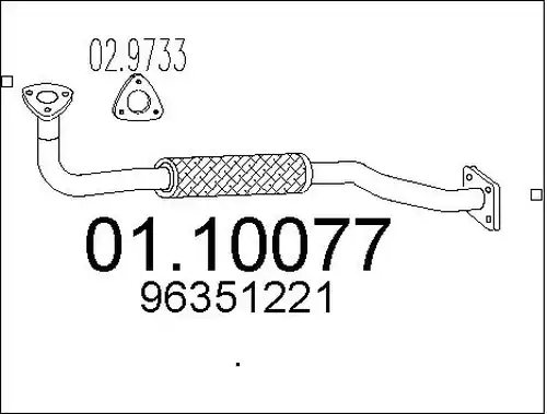 изпускателна тръба MTS 01.10077