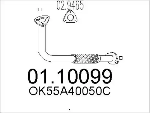 изпускателна тръба MTS 01.10099