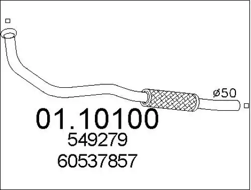 изпускателна тръба MTS 01.10100