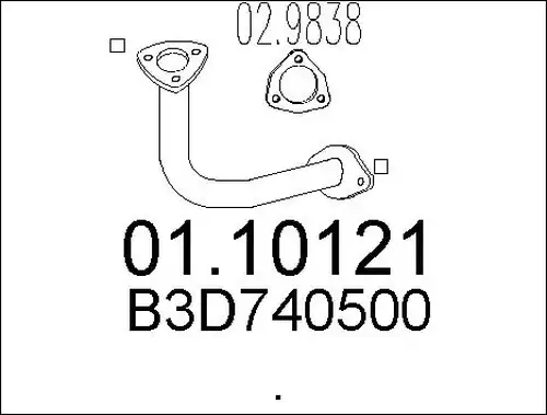 изпускателна тръба MTS 01.10121