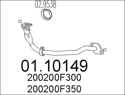 изпускателна тръба MTS 01.10149