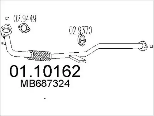 изпускателна тръба MTS 01.10162