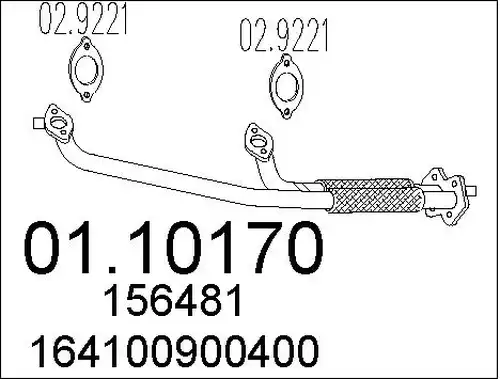 изпускателна тръба MTS 01.10170