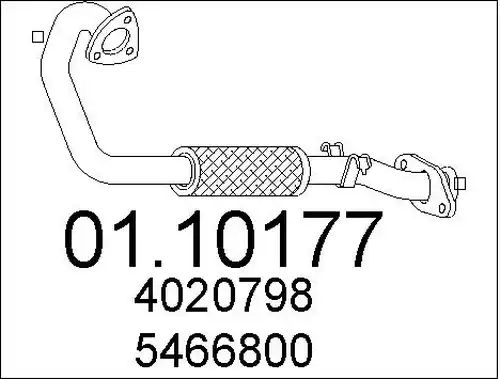 изпускателна тръба MTS 01.10177