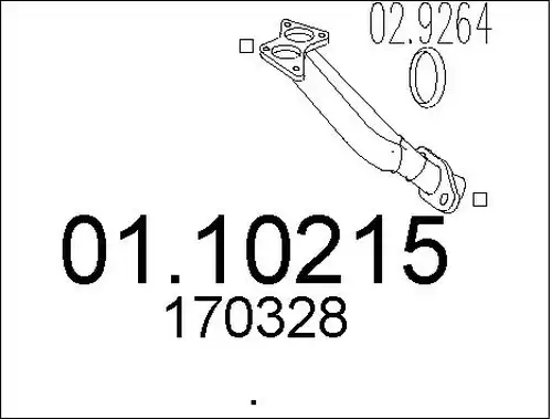 изпускателна тръба MTS 01.10215
