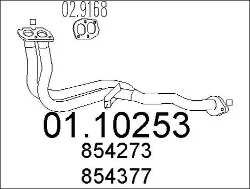 изпускателна тръба MTS 01.10253