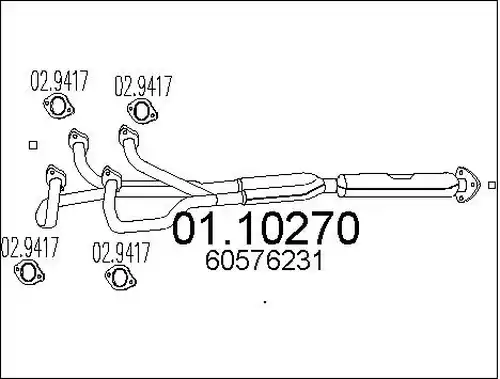 изпускателна тръба MTS 01.10270