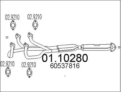 изпускателна тръба MTS 01.10280
