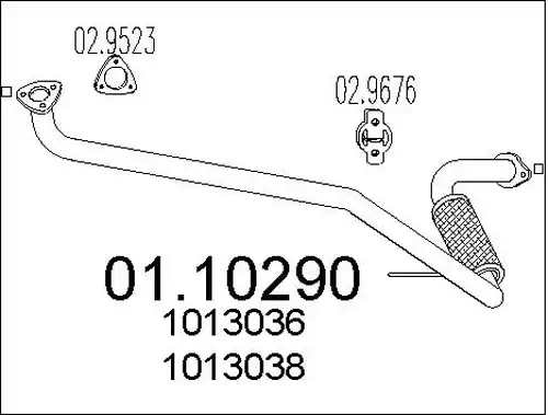 изпускателна тръба MTS 01.10290