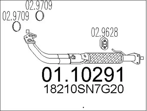 изпускателна тръба MTS 01.10291