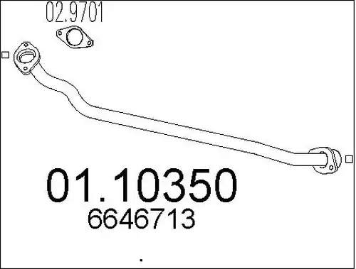 изпускателна тръба MTS 01.10350