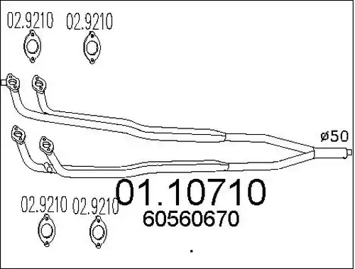 изпускателна тръба MTS 01.10710