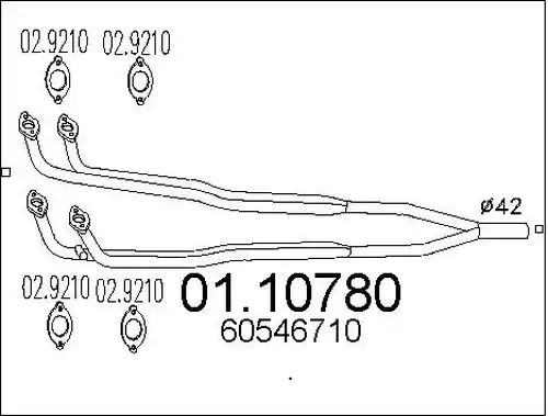 изпускателна тръба MTS 01.10780