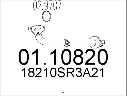 изпускателна тръба MTS 01.10820