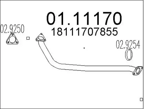 изпускателна тръба MTS 01.11170