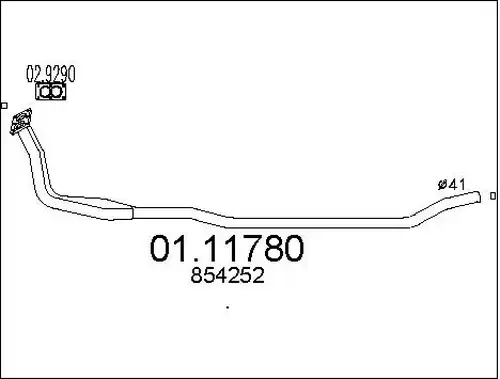 изпускателна тръба MTS 01.11780
