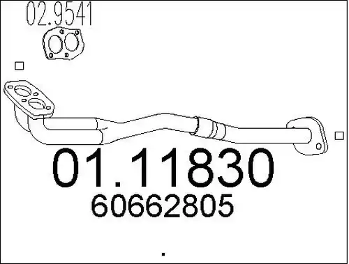 изпускателна тръба MTS 01.11830