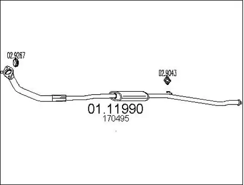 изпускателна тръба MTS 01.11990