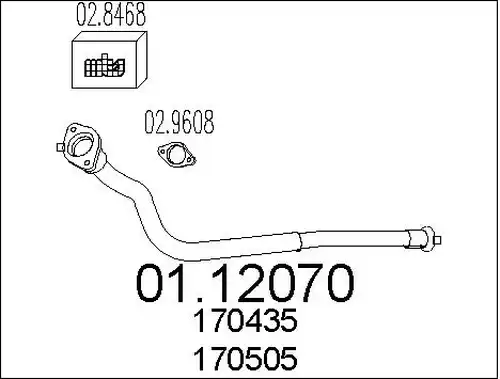 изпускателна тръба MTS 01.12070