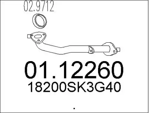 изпускателна тръба MTS 01.12260