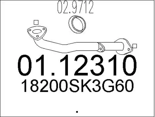изпускателна тръба MTS 01.12310