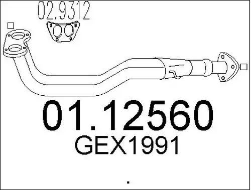 изпускателна тръба MTS 01.12560
