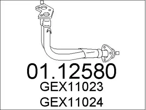 изпускателна тръба MTS 01.12580