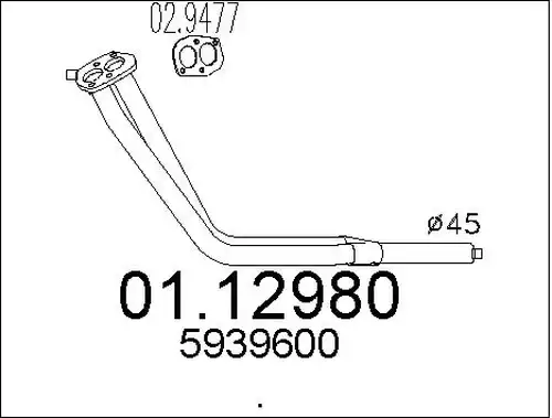 изпускателна тръба MTS 01.12980