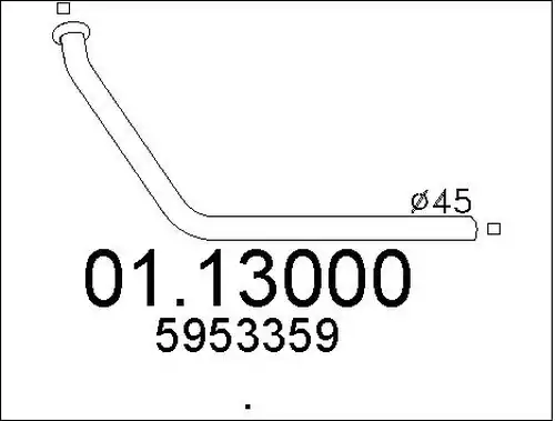 изпускателна тръба MTS 01.13000