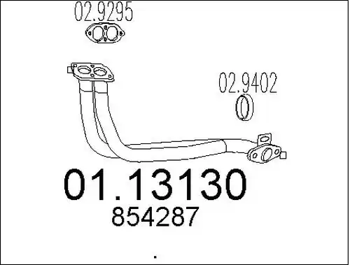 изпускателна тръба MTS 01.13130