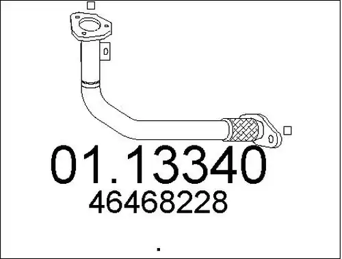 изпускателна тръба MTS 01.13340