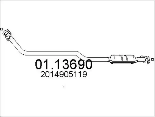 изпускателна тръба MTS 01.13690