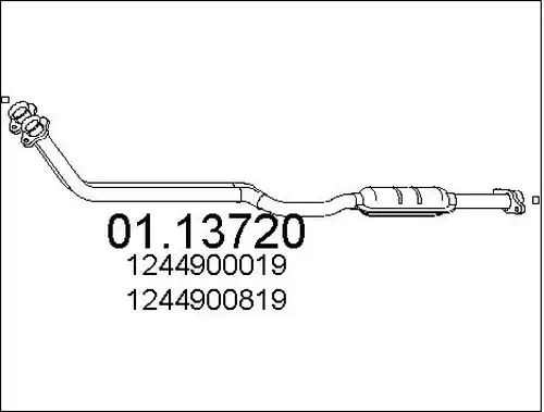 изпускателна тръба MTS 01.13720