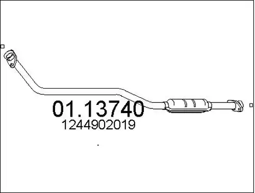 изпускателна тръба MTS 01.13740