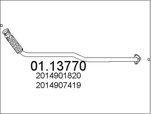 изпускателна тръба MTS 01.13770