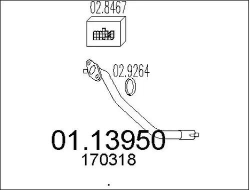 изпускателна тръба MTS 01.13950