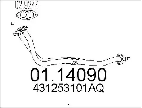 изпускателна тръба MTS 01.14090