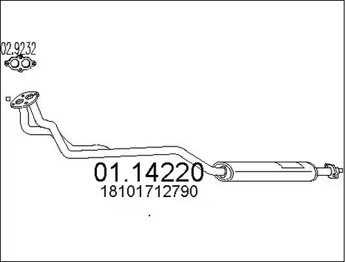 изпускателна тръба MTS 01.14220