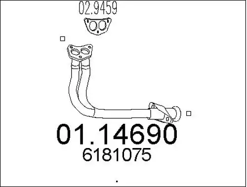 изпускателна тръба MTS 01.14690