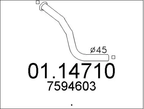 изпускателна тръба MTS 01.14710