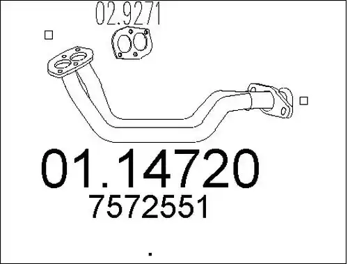изпускателна тръба MTS 01.14720