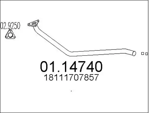 изпускателна тръба MTS 01.14740
