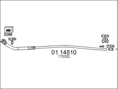 изпускателна тръба MTS 01.14810