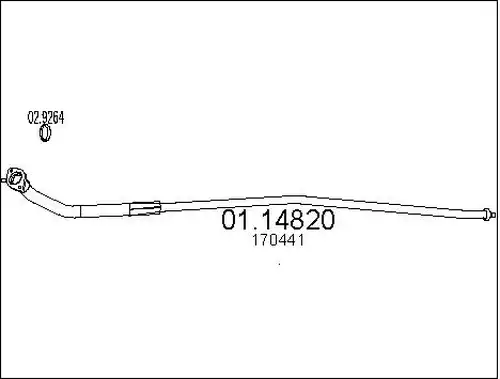 изпускателна тръба MTS 01.14820