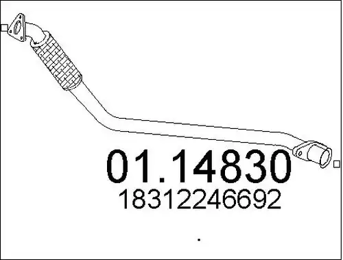 изпускателна тръба MTS 01.14830