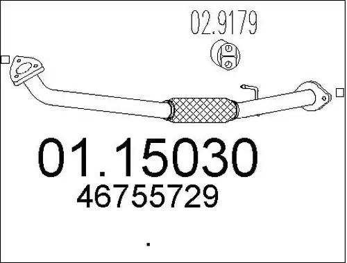 изпускателна тръба MTS 01.15030